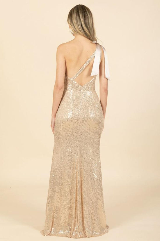Load image into Gallery viewer, ONE SHOULDER SEQUIN DRESS
