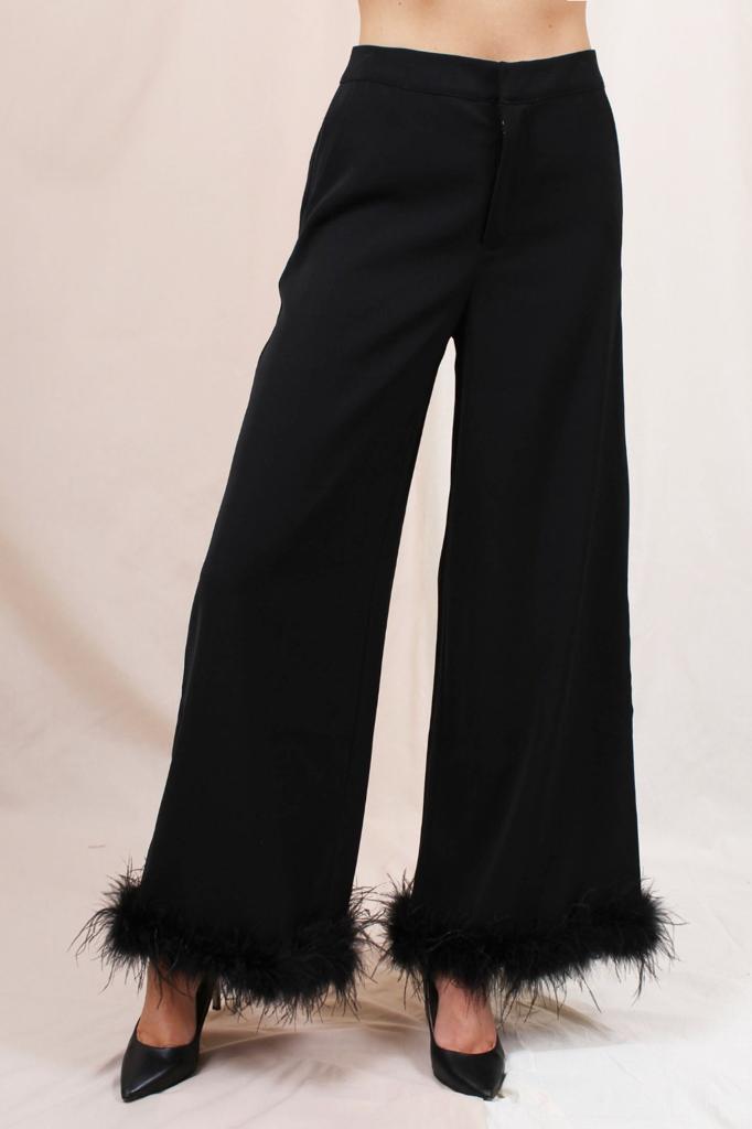 Load image into Gallery viewer, FEATHER DETAIL TROUSERS
