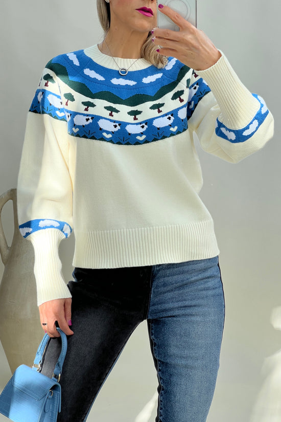 SWEATER WITH PRINT